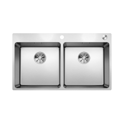 BLANCO ANDANO 400/400-IF/A stal polerowana, korek auto., InFino, PushControl