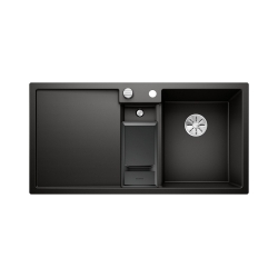 BLANCO COLLECTIS 6 S Silgranit czarny prawa, korek auto., InFino, wkład z pokrywką