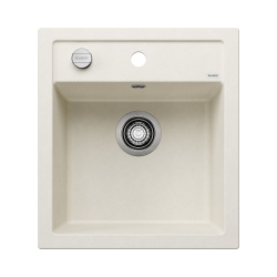 Zlewozmywak DALAGO 45 Silgranit delikatny biały, korek auto.