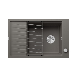 Zlewozmywak ELON XL 6 S Silgranit wulkaniczny szary odwracalny, korek auto., InFino, kratka ociekowa