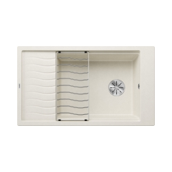 Zlewozmywak ELON XL 8 S Silgranit delikatny biały odwracalny, InFino, kratka ociekowa