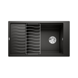 BLANCO ELON XL 8 S Silgranit czarny odwracalny, InFino, kratka ociekowa