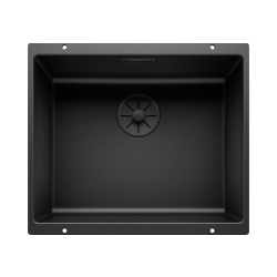 BLANCO SUBLINE 500-U Edition Silgranit czarny, InFino, kratka przelewowa czarna