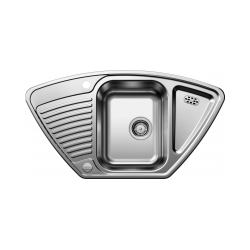 BLANCO TIPO 9 E stal matowa, narożny, korek auto.