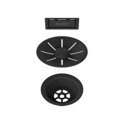 BLANCO Zestaw elementów stalowych w kolorze czarnym, do armatury przelewowo-odpływowej InFino, do jednej komory