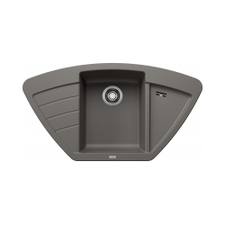 Zlewozmywak ZIA 9 E Silgranit wulkaniczny szary narożny