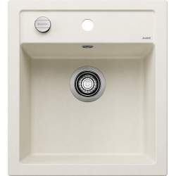 Zlewozmywak DALAGO 45 Silgranit delikatny biały, korek auto.