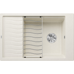 Zlewozmywak ELON XL 6 S Silgranit delikatny biały odwracalny, InFino, kratka ociekowa