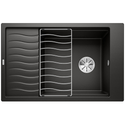 BLANCO ELON XL 6 S Silgranit czarny odwracalny, InFino, kratka ociekowa