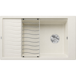 Zlewozmywak ELON XL 8 S Silgranit delikatny biały odwracalny, InFino, kratka ociekowa