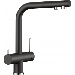 BLANCO FONTAS-S II Silgranit-Look czarny z wyciąganą wylewką