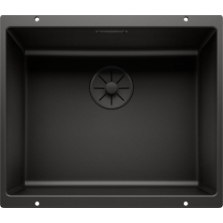 BLANCO SUBLINE 500-U Edition Silgranit czarny, InFino, kratka przelewowa czarna
