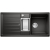 BLANCO LEXA 6 S Silgranit czarny odwracalny, korek auto., InFino, odsączarka stalowa