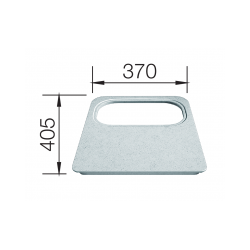 BLANCO Deska z tworzywa biała z wycięciem na odsączarkę, 405x370, [DANA]