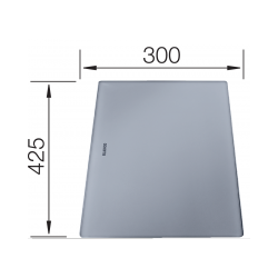 BLANCO Deska szklana srebrna, 425x300, [DIVON II]