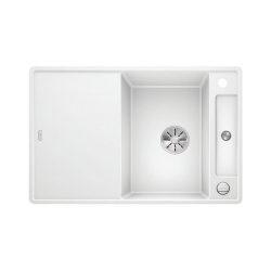 BLANCO AXIA III 45 S-F Silgranit biały odwracalny, korek auto., InFino, deska jesionowa