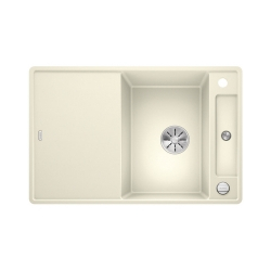 BLANCO AXIA III 45 S-F Silgranit PuraDur Jaśmin odwracalny, korek auto., InFino, deska szkło białe