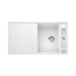 BLANCO AXIA III 5 S-F Silgranit biały odwracalny, korek auto., InFino, deska szkło białe