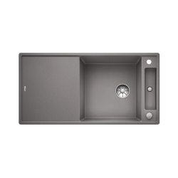 BLANCO AXIA III XL 6 S-F Silgranit alumetalik odwracalny, korek auto., InFino, deska jesionowa
