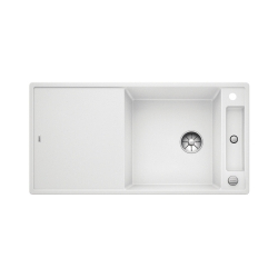 BLANCO AXIA III XL 6 S-F Silgranit biały odwracalny, korek auto., InFino, deska szkło białe