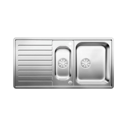 BLANCO CLASSIC Pro 6 S-IF stal polerowana odwracalny, korek auto., InFino, odsączarka stalowa