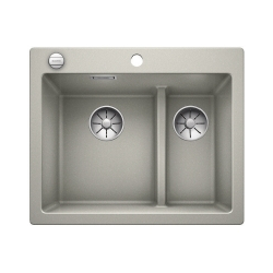 BLANCO PLEON 6 Split Silgranit PuraDur Perłowoszary lewa, korek auto., InFino