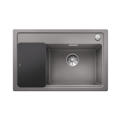 BLANCO ZENAR XL 6 S Compact Silgranit PuraDur Alumetalik prawa, korek auto., InFino, deska szkło czarne