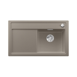 BLANCO ZENAR 45 S Silgranit PuraDur Tartufo prawa, korek auto., InFino, deska szkło czarne