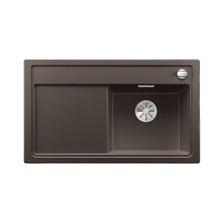 BLANCO ZENAR 45 S Silgranit kawowy prawa, korek auto., InFino, deska jesionowa