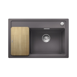 BLANCO ZENAR XL 6 S Compact Silgranit szarość skały prawa, korek auto., InFino, deska jesionowa