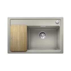 BLANCO ZENAR XL 6 S Compact Silgranit PuraDur Perłowoszary prawa, korek auto., InFino, deska jesionowa