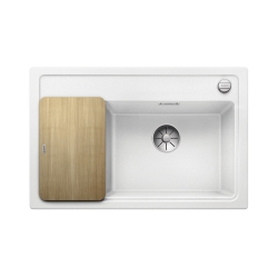 BLANCO ZENAR XL 6 S Compact Silgranit biały prawa, korek auto., InFino, deska jesionowa
