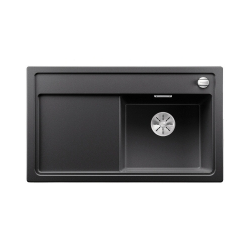 BLANCO ZENAR 45 S-F Silgranit PuraDur Antracyt prawa, korek auto., InFino, deska szkło czarne