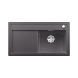 BLANCO ZENAR 5 S Silgranit PuraDur Szarość skały prawa, korek auto., InFino, deska szkło czarne