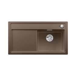 BLANCO ZENAR 5 S Silgranit kawowy prawa, korek auto., InFino, deska jesionowa