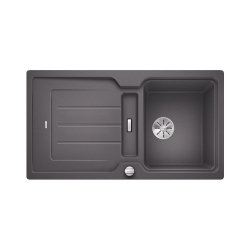 BLANCO CLASSIC NEO 5 S Silgranit PuraDur Szarość skały odwracalny, korek auto., InFino, deska tworzywo