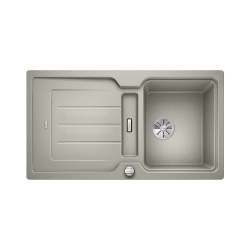 BLANCO CLASSIC NEO 5 S Silgranit PuraDur Perłowoszary odwracalny, korek auto., InFino, deska tworzywo