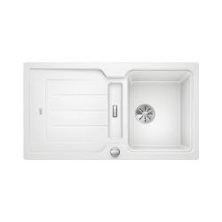 BLANCO CLASSIC NEO 5 S Silgranit PuraDur Biały odwracalny, korek auto., InFino, deska tworzywo