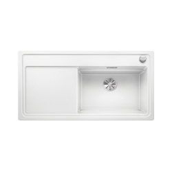 BLANCO ZENAR XL 6 S SteamerPlus Silgranit biały prawa, korek auto., InFino, deska jesionowa, GN1/2, GN1/3