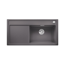 BLANCO ZENAR XL 6 S Steamer SystemPlus Silgranit PuraDur Szarość skały prawa, korek auto., InFino, deska szkło czarne, GN1/2, GN 1/3