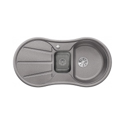 BLANCO CRON 6 S Silgranit PuraDur Alumetalik odwracalny, korek auto., InFino, odsączarka tw.szare