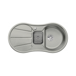 BLANCO CRON 6 S Silgranit PuraDur Perłowoszary odwracalny, korek auto., InFino, odsączarka tw.szare