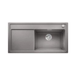 BLANCO ZENAR XL 6 S-F Steamer SystemPlus Silgranit PuraDur Alumetalik prawa, korek auto., InFino, deska szkło czarne, GN1/2, GN 1/3