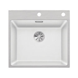 BLANCO SUBLINE 500-IF/A SteelFrame Silgranit biały, korek auto., InFino