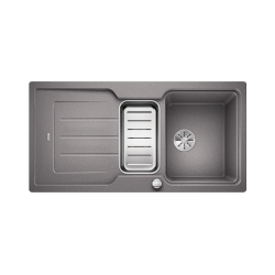 BLANCO CLASSIC NEO 6 S Silgranit PuraDur Alumetalik odwracalny, korek auto., InFino, deska tworzywo, odsączaraka stalowa