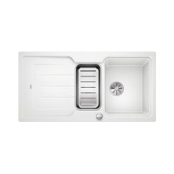 BLANCO CLASSIC NEO 6 S Silgranit PuraDur Biały odwracalny, korek auto., InFino, deska tworzywo, odsączaraka stalowa