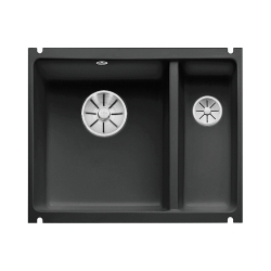 BLANCO SUBLINE 350/150-U Ceramika PuraPlus czarny lewa, InFino