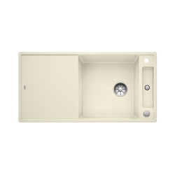 BLANCO AXIA III XL 6 S Silgranit PuraDur Jaśmin odwracalny, korek auto., InFino, deska szkło białe