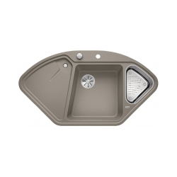 BLANCO DELTA II Silgranit tartufo narożny, korek auto., InFino, odsączarka stalowa