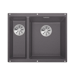 BLANCO SUBLINE 340/160-U Silgranit szarość skały prawa, InFino